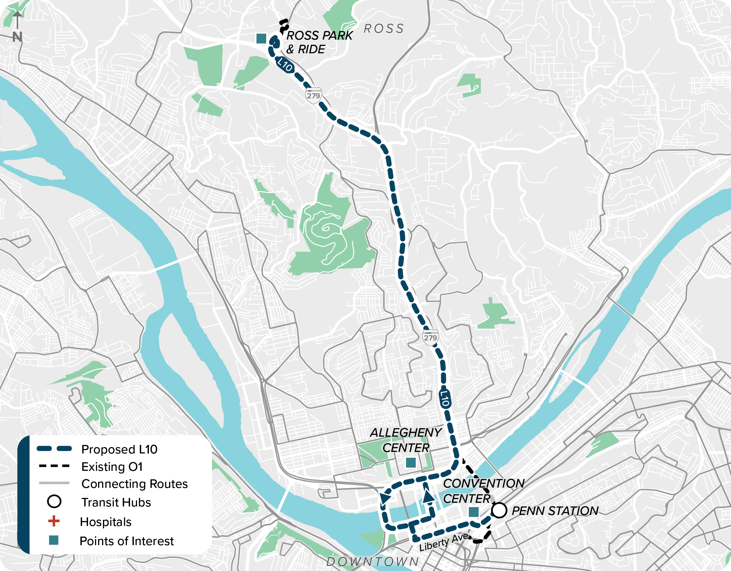 Proposed (L10): Map of proposed modified L10 route