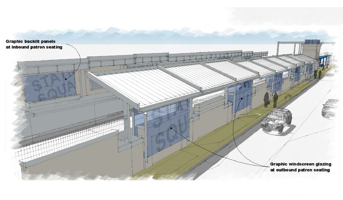 Schematic depicting design of the outbound platform.